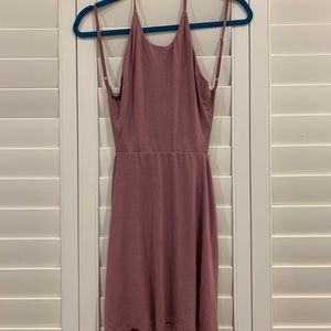 Mauve Backless Mini Dress